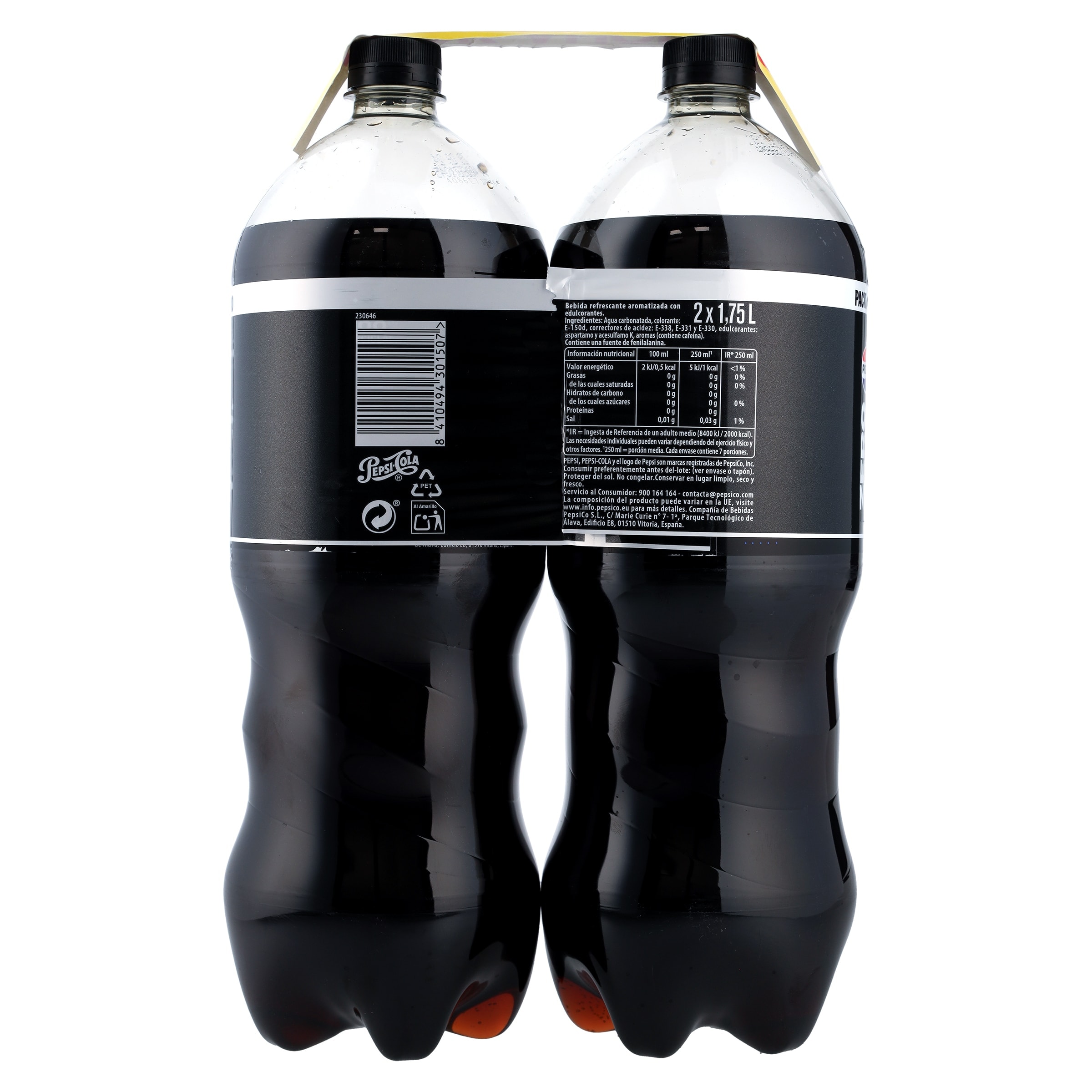 Pepsi zero azúcar 2 x 1,75 L