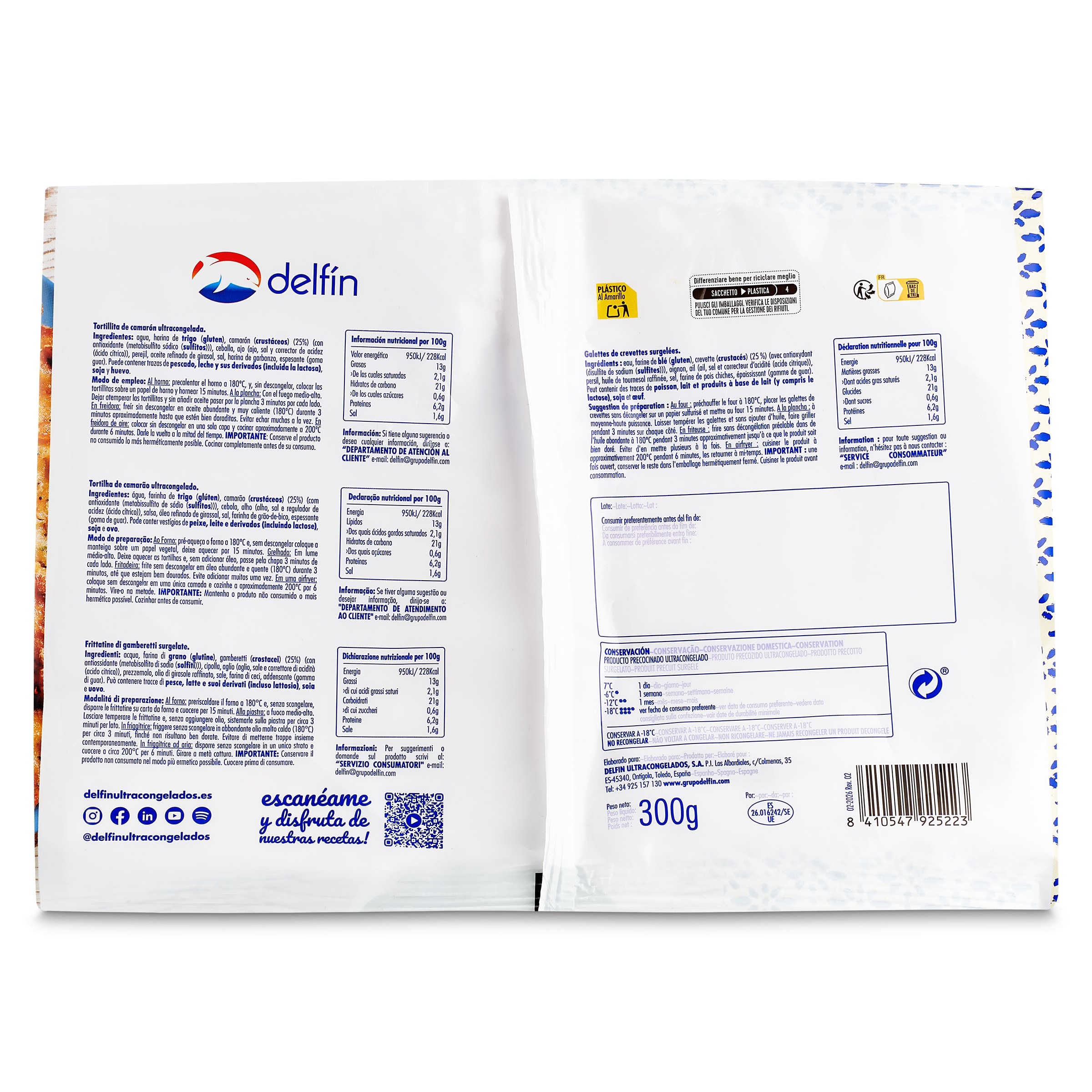 Tortillitas de camarón Delfin 300 g