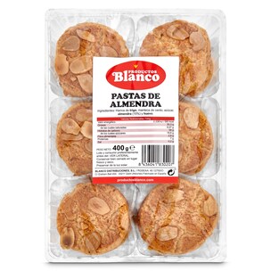 Pastas artesanas de almendras Blanco 400 g