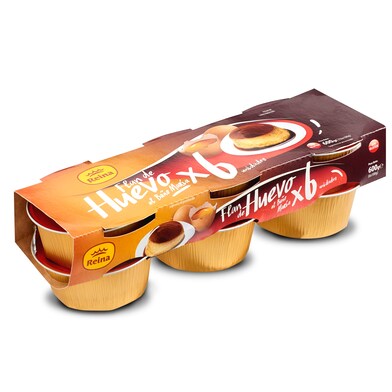 Flan de huevo al baño maría Reina pack 6 x 100 g-0