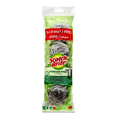 Estropajo metálico Scotch brite bolsa 4 unidades-0