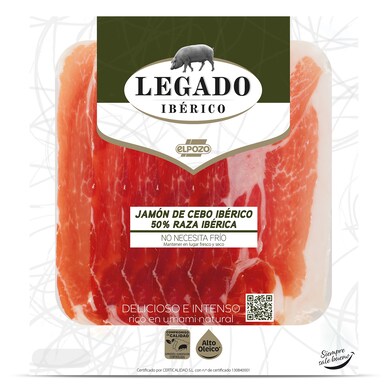 Jamón de cebo ibérico 50% Elpozo sobre 60 g-0