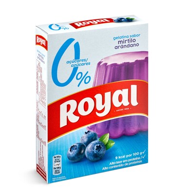 Gelatina sabor arándano sin azúcar Royal caja 31 g-0