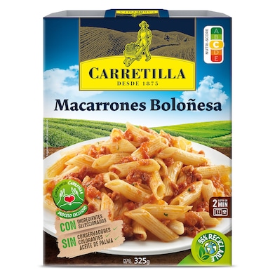 Macarrones a la boloñesa Carretilla bandeja 325 g-0
