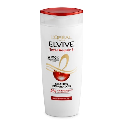 Champú total repair 5 cabello dañado Elvive 400 ml-0