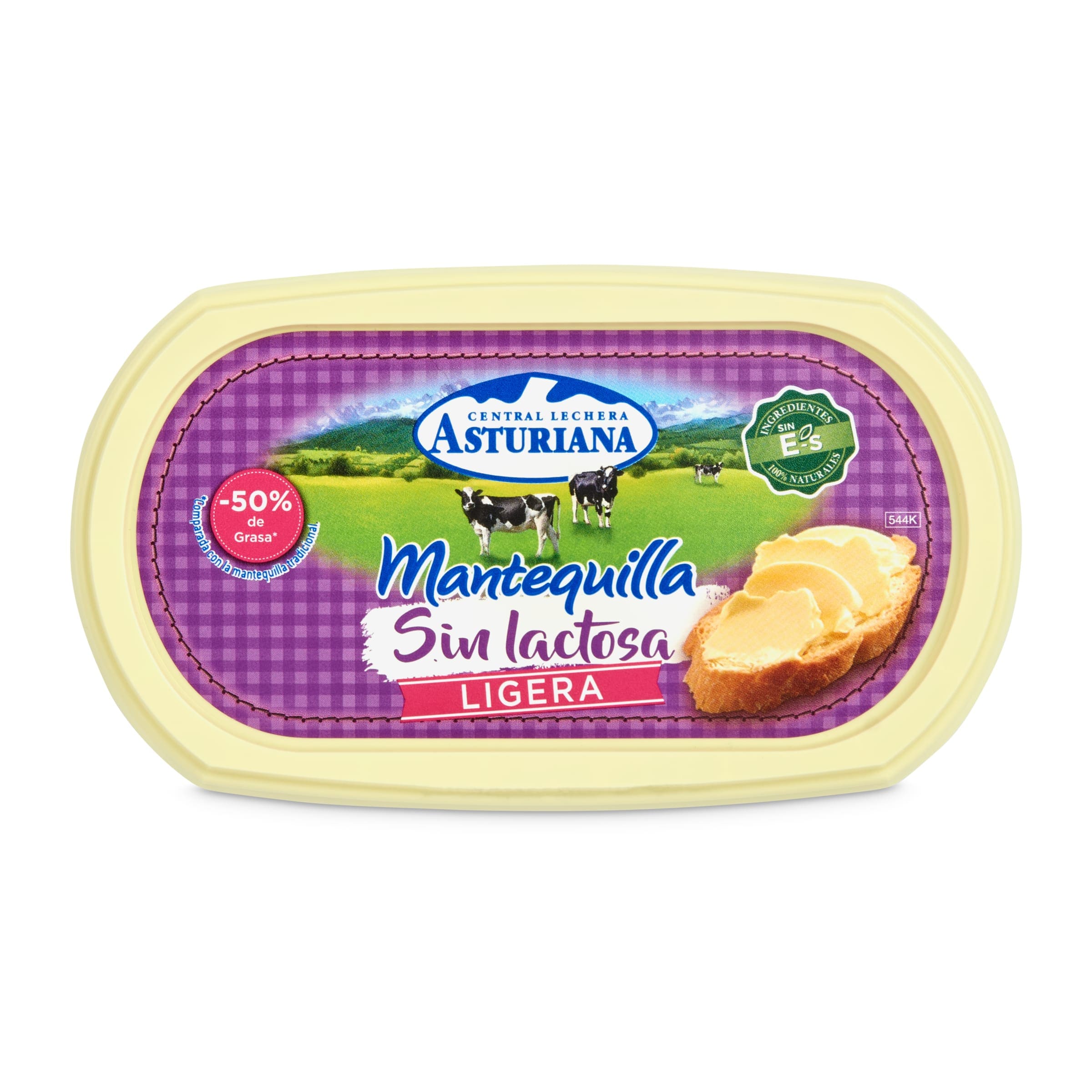 Mantequilla ligera sin lactosa Asturiana 250 g