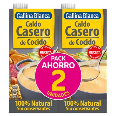 Caldo de cocido 100% natural Gallina Blanca brik 2 x 1 l-0