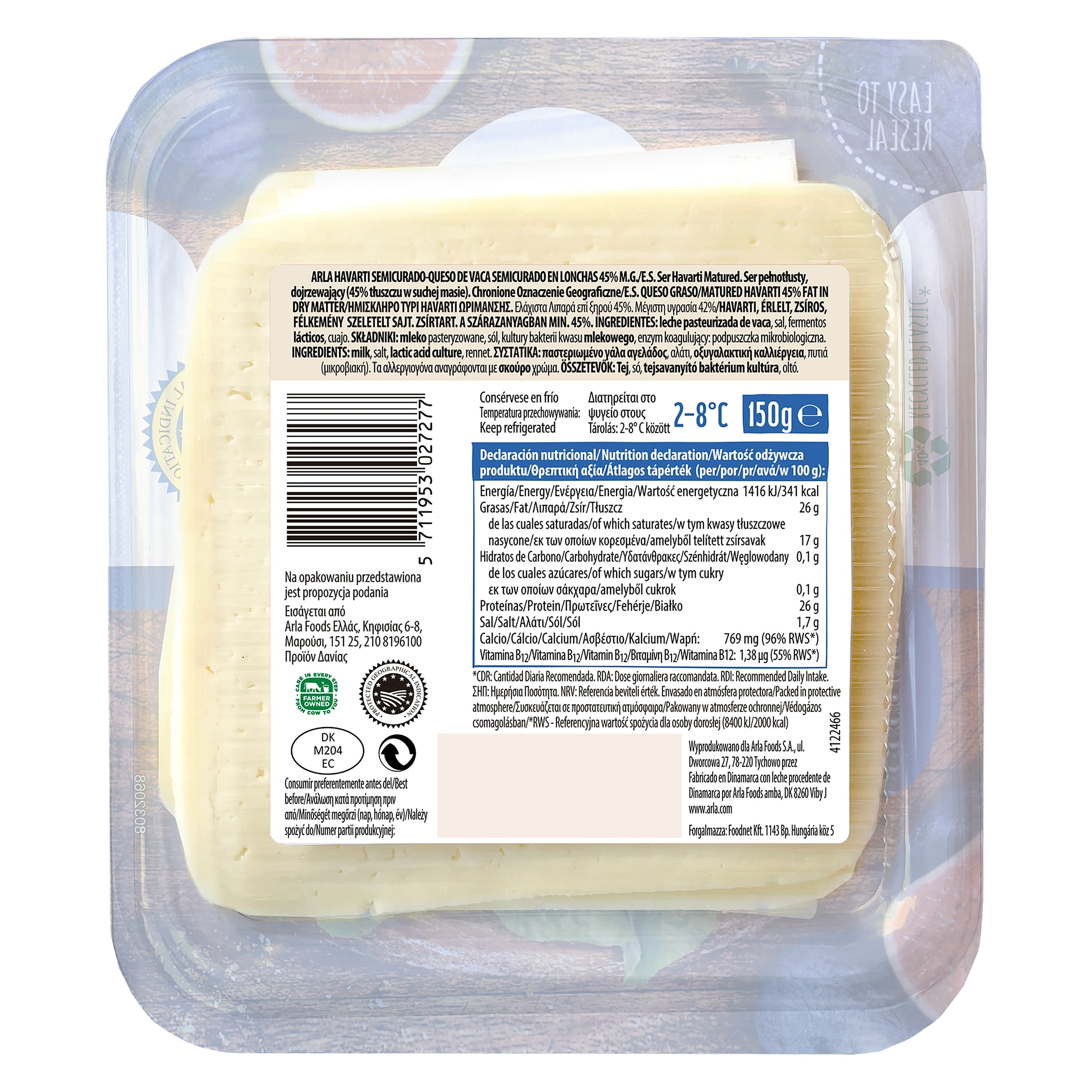 Queso havarti madurado Arla 150 g