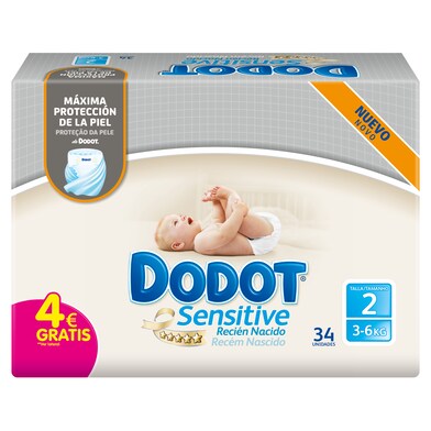 DODOT Pañales Recién Nacido Sensitive Talla 3 2x74ud + Toallitas 288  uds【OFERTA】