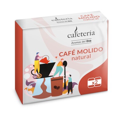 Café molido natural Cafetería de Dia bolsa 2 x 250 g-0