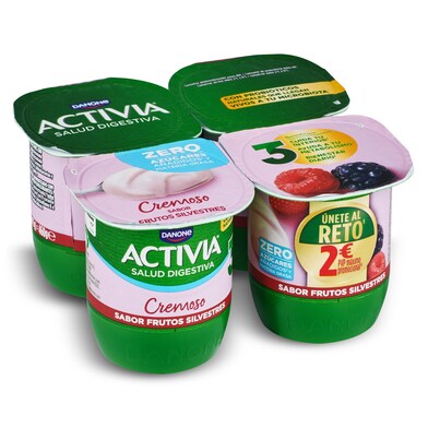 Bífidus desnatado sabor cocktail de frutas Activia pack 4 x 120 g-0