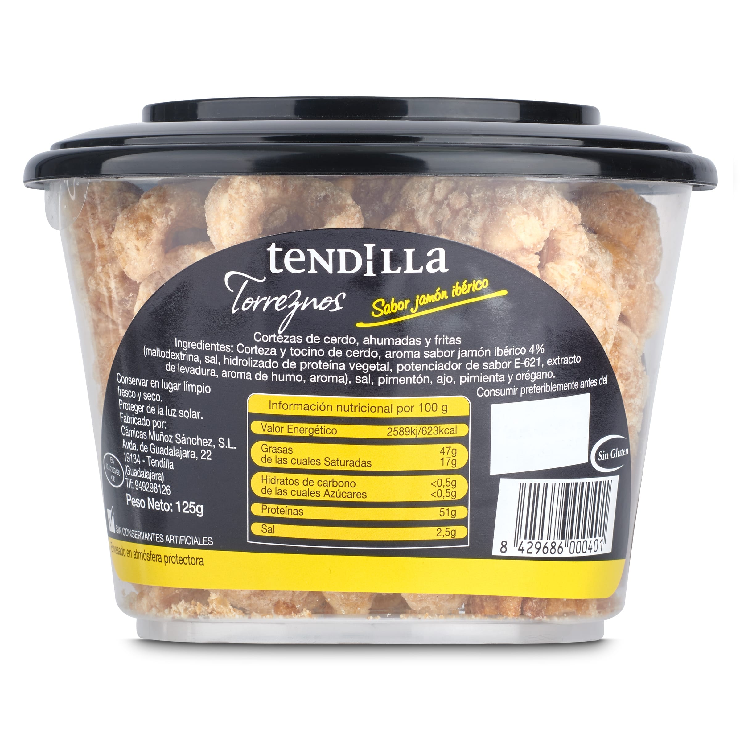 Torreznos sabor jamón ibérico Tendilla 125 g