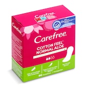 Protegeslips cotton aloe vera Carefree caja 56 unidades