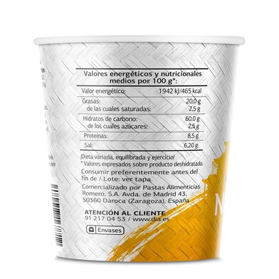 Fideos orientales sabor pollo Dia vaso 65 g-1 Fideos orientales sabor pollo Dia vaso 65 g-1