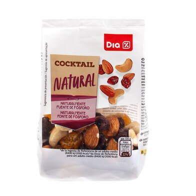 Cocktail natural de frutos secos Dia bolsa 125 g-0 Cocktail natural de frutos secos Dia bolsa 125 g-0