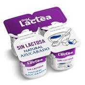 Natural azucarado sin lactosa Dia Láctea pack 4 x 125 g