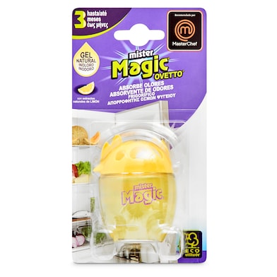 Absorbe olores para frigorífico aroma limón Mister Magic blister 1 unidad-0