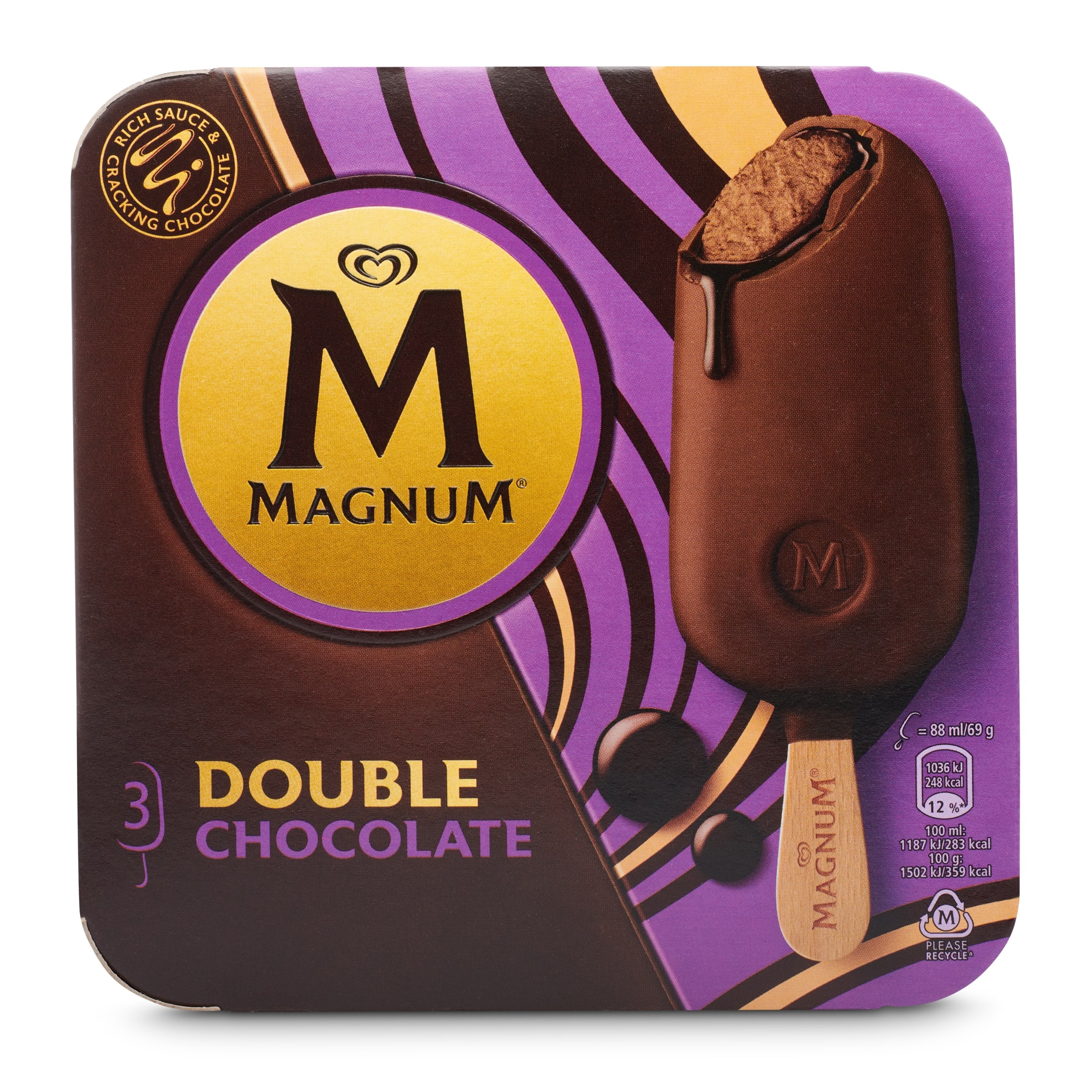 Magnum doble chocolate 3 x 71 g