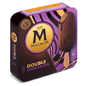 Helado bombón doble chocolate 3 unidades MAGNUM   ESTUCHE 213 GR