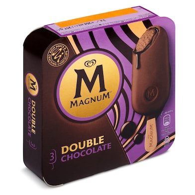 Helado bombón doble chocolate 3 unidades Magnum estuche 213 g-0