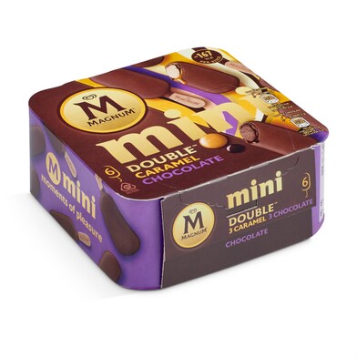 Helado mini bombón doble caramelo y chocolate 6 unidades Magnum estuche 284 g-0 Helado mini bombón doble caramelo y chocolate 6 unidades Magnum estuche 284 g-0