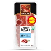 Jamón curado bajo en sal Navidul sobre 50 g