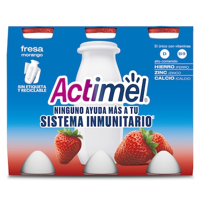 Yogur líquido de fresa ACTIMEL  6 unidades PACK 600 GR-1