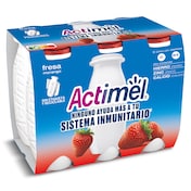 Yogur líquido de fresa Actimel pack 6 x 100 g