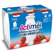 Yogur líquido de fresa Actimel pack 6 x 100 g