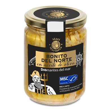 Bonito del norte en aceite de oliva MSC Mari Marinera frasco 260 g-0 Bonito del norte en aceite de oliva MSC Mari Marinera frasco 260 g-0