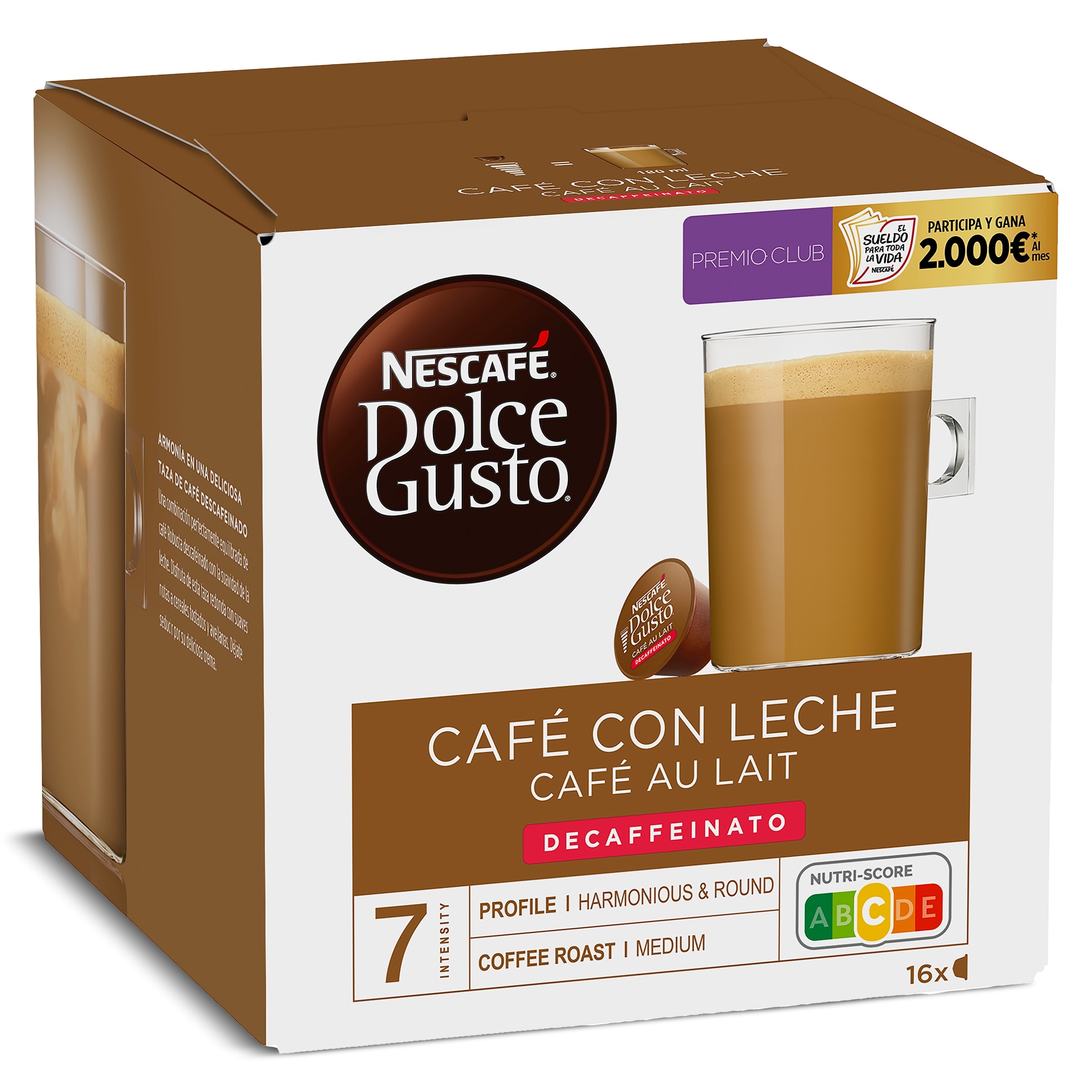 CAPSULAS CAFE DOLCE GUSTO CAFE CON LECHE