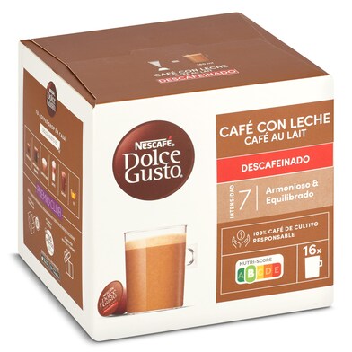 Café con leche en cápsulas descafeinado Nescafé Dolce Gusto caja 16 unidades-0