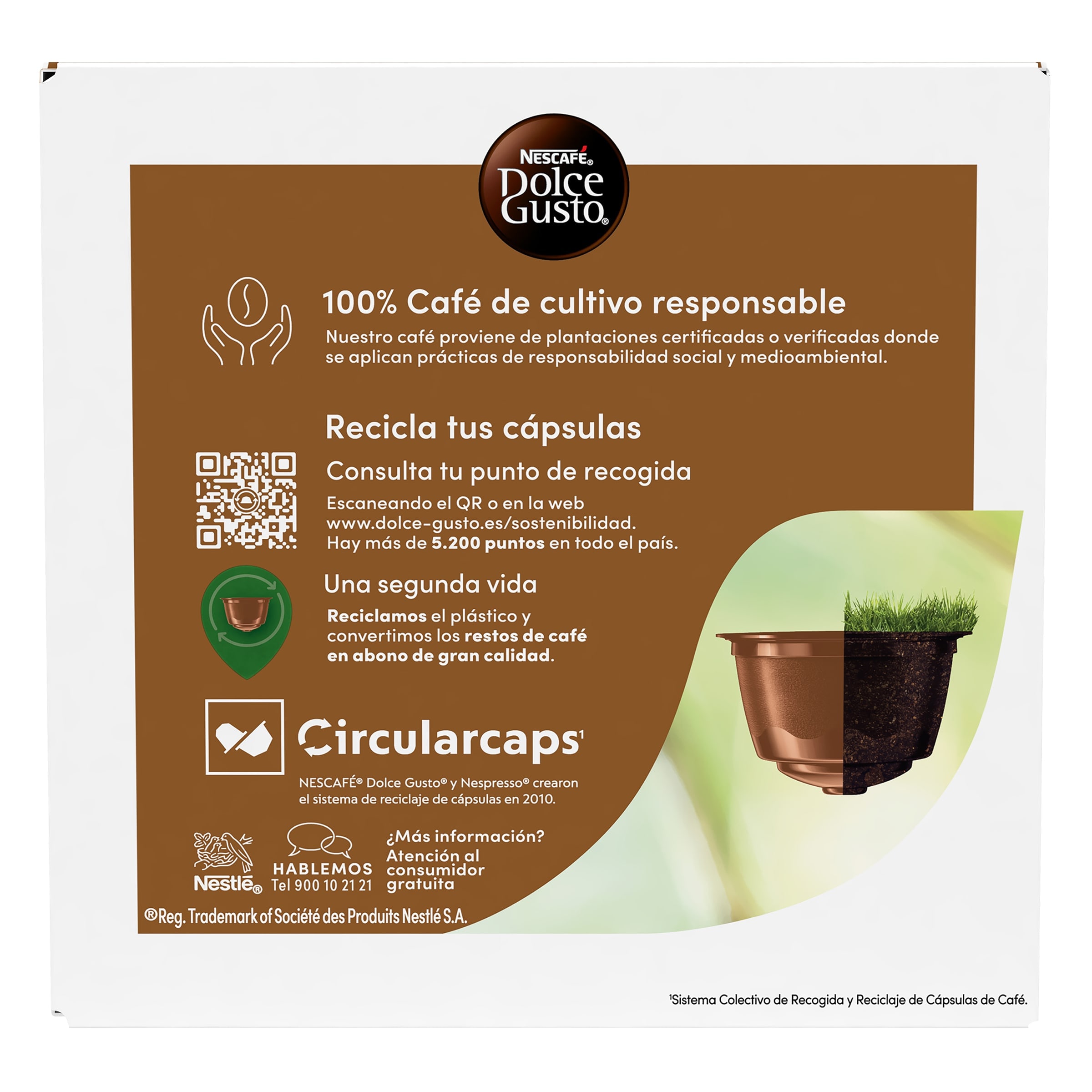 Cápsulas de café con leche descafeinado Dolce Gusto 16 unidades
