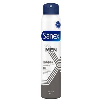 Desodorante dermo invisible hombre Sanex spray 200 ml-0