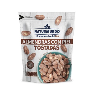 Almendras con piel tostadas NATURMUNDO BOLSA 200 GR-1 Almendras con piel tostadas NATURMUNDO BOLSA 200 GR-1