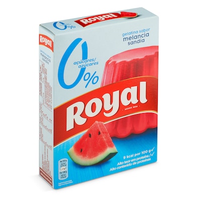 Gelatina sabor sandía sin azúcar Royal caja 31 g-0