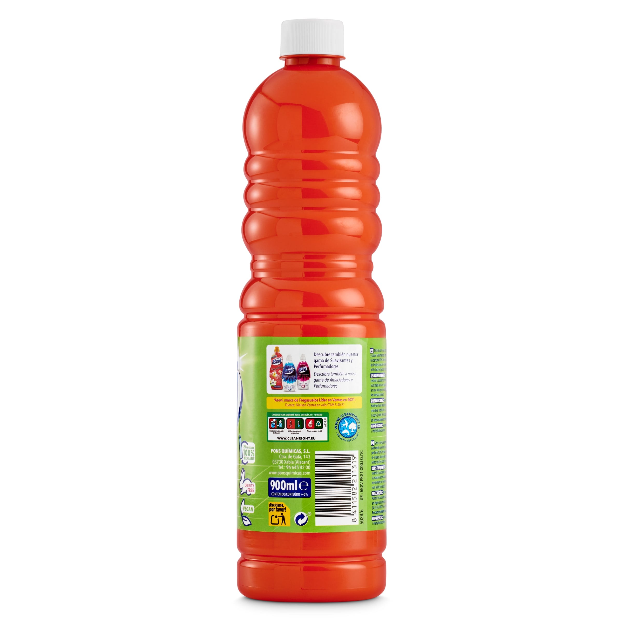 Fregasuelos concentrado aroma naranja Asevi botella 900 ml - Supermercados  DIA
