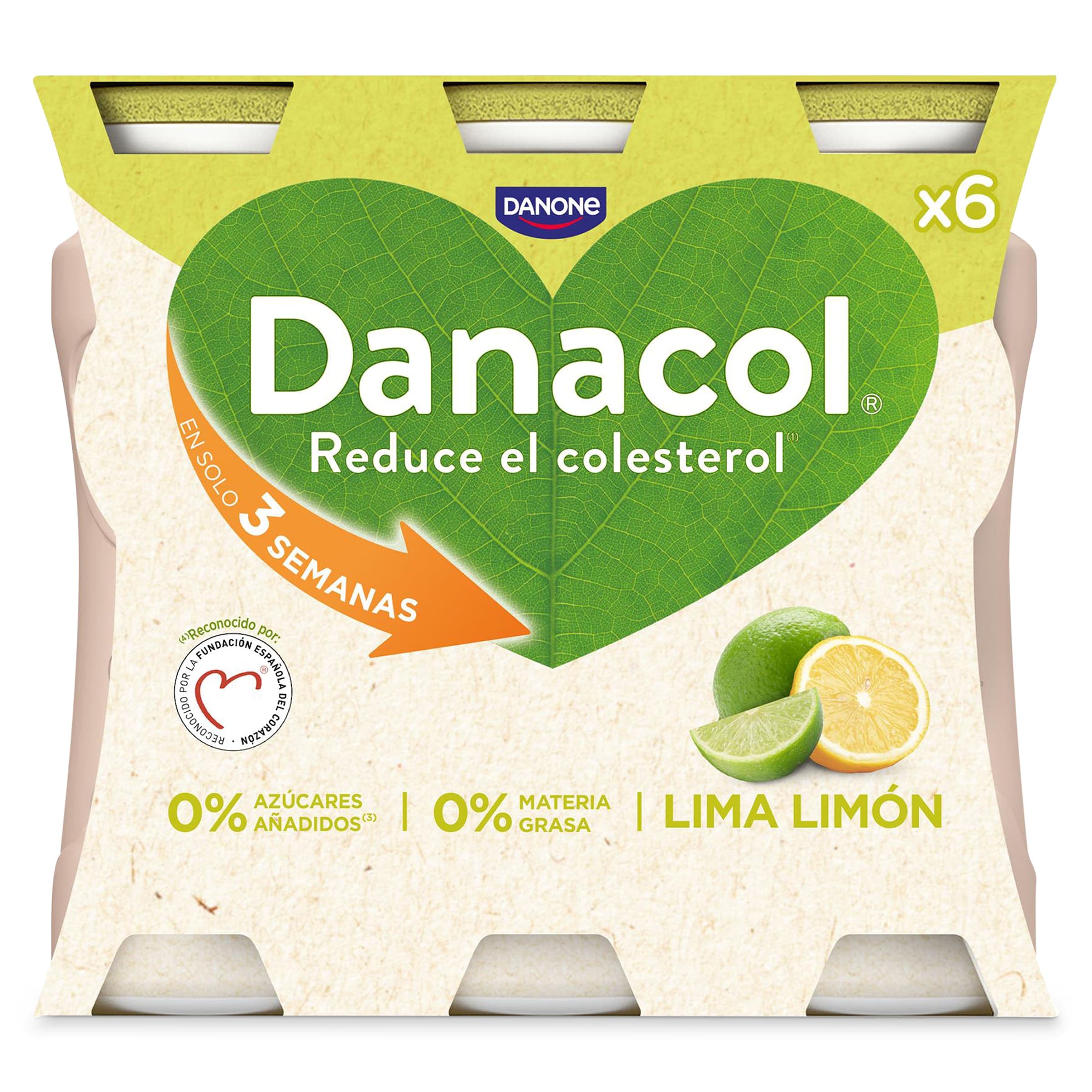Bebida láctea lima limón Danacol 6 x 100 g