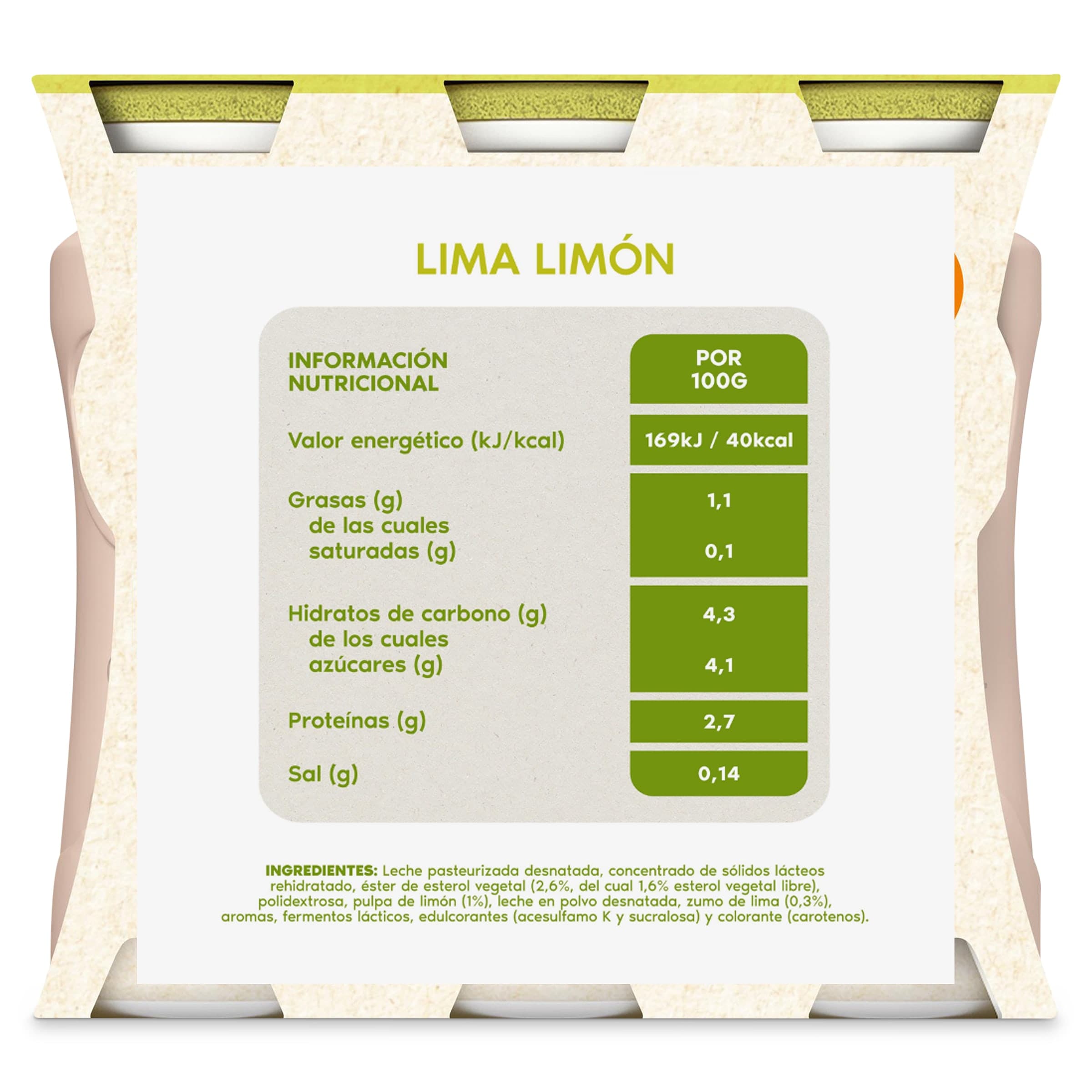 Bebida láctea lima limón Danacol 6 x 100 g