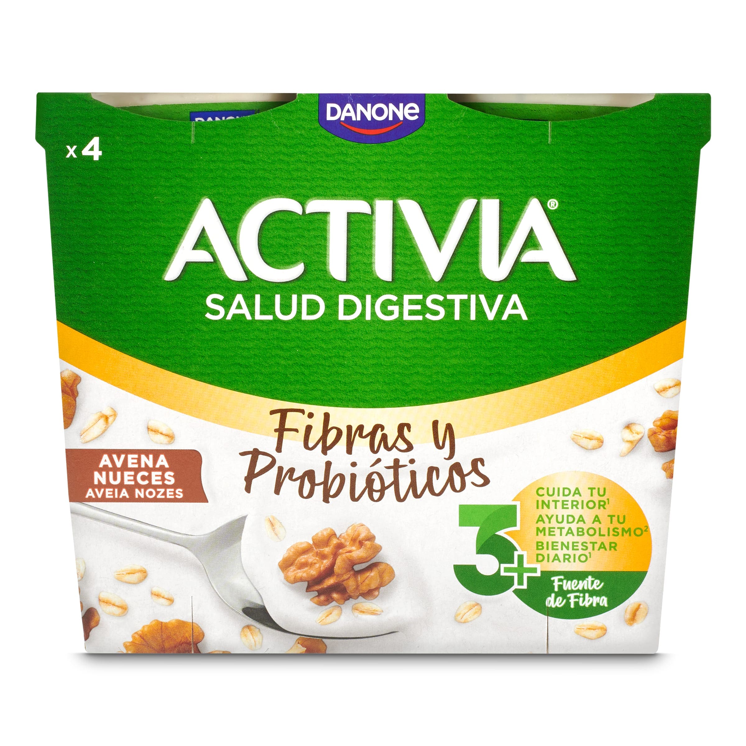 Bífidus con avena y nueces Activia 4 x 115 g