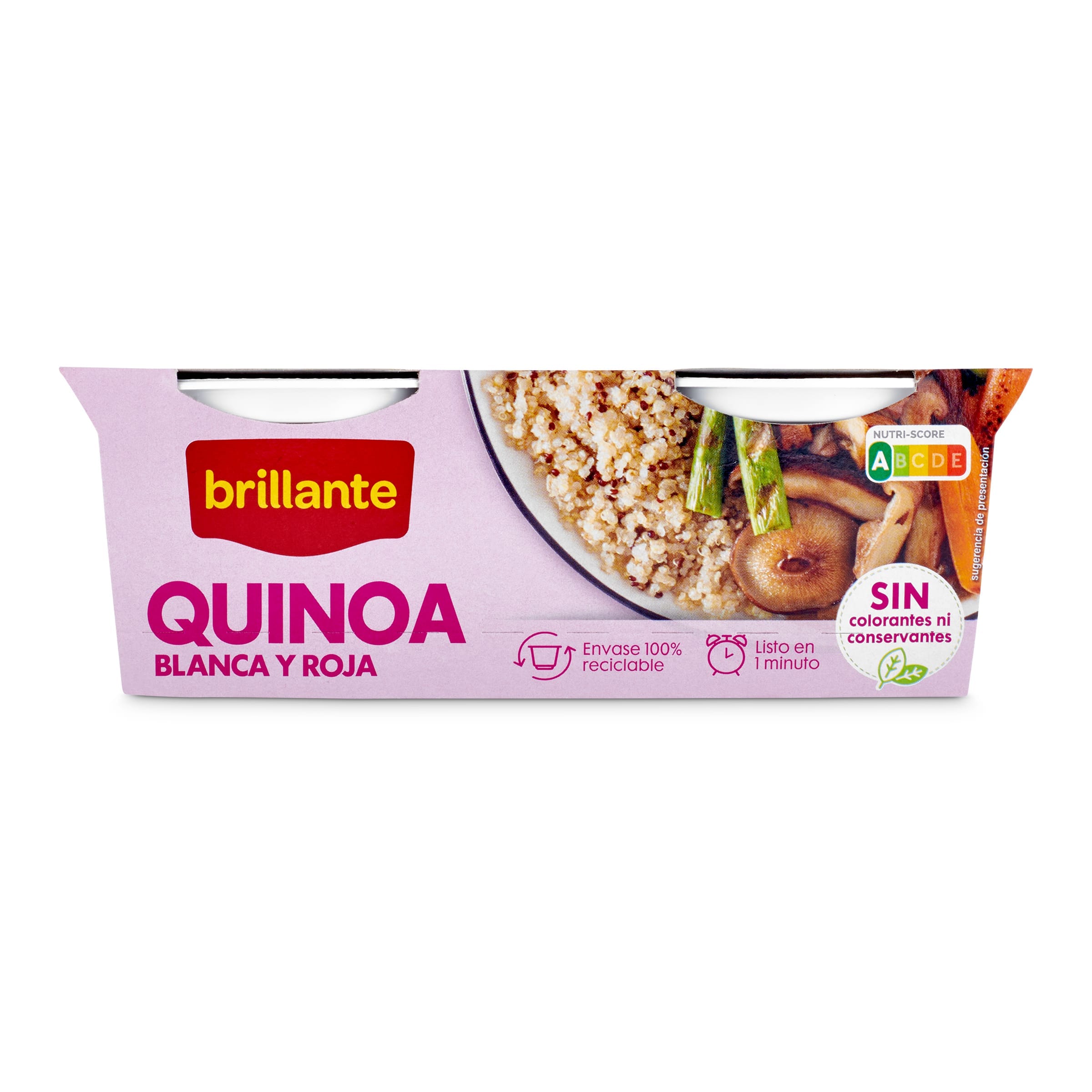 Vasos de quinoa blanca y roja Brillante 2 x 125 g
