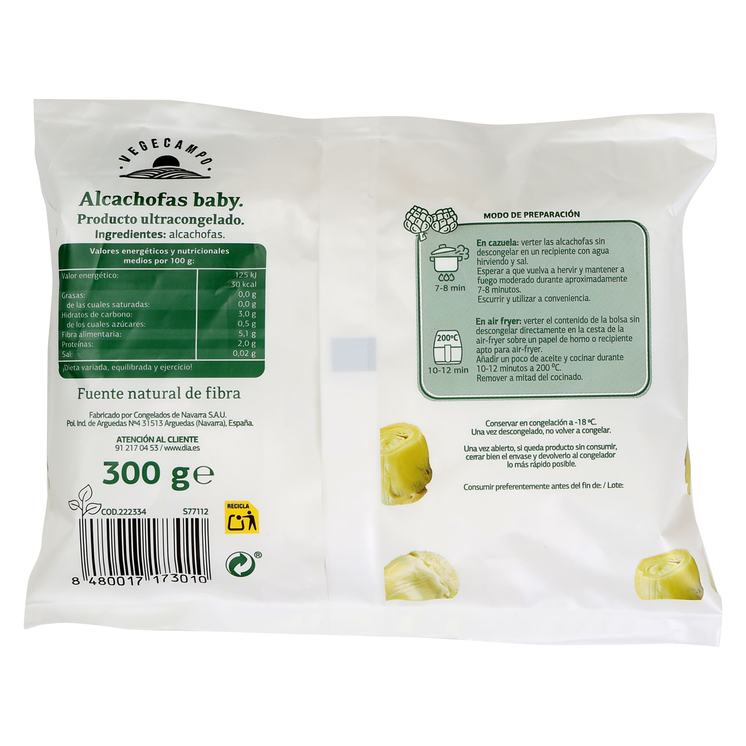 Alcachofas baby Dia Vegecampo 300 g