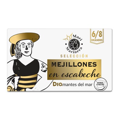 Mejillones en escabeche 6/8 piezas Mari Marinera de Dia lata 69 g-1 Mejillones en escabeche 6/8 piezas Mari Marinera de Dia lata 69 g-1
