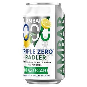 Cerveza radler triple zero Ambar 33 cl