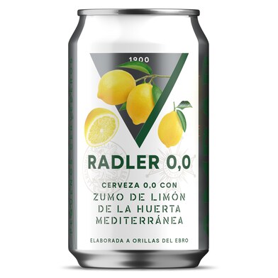 Cerveza con limón 0,0% alcohol Ambar lata 33 cl-0