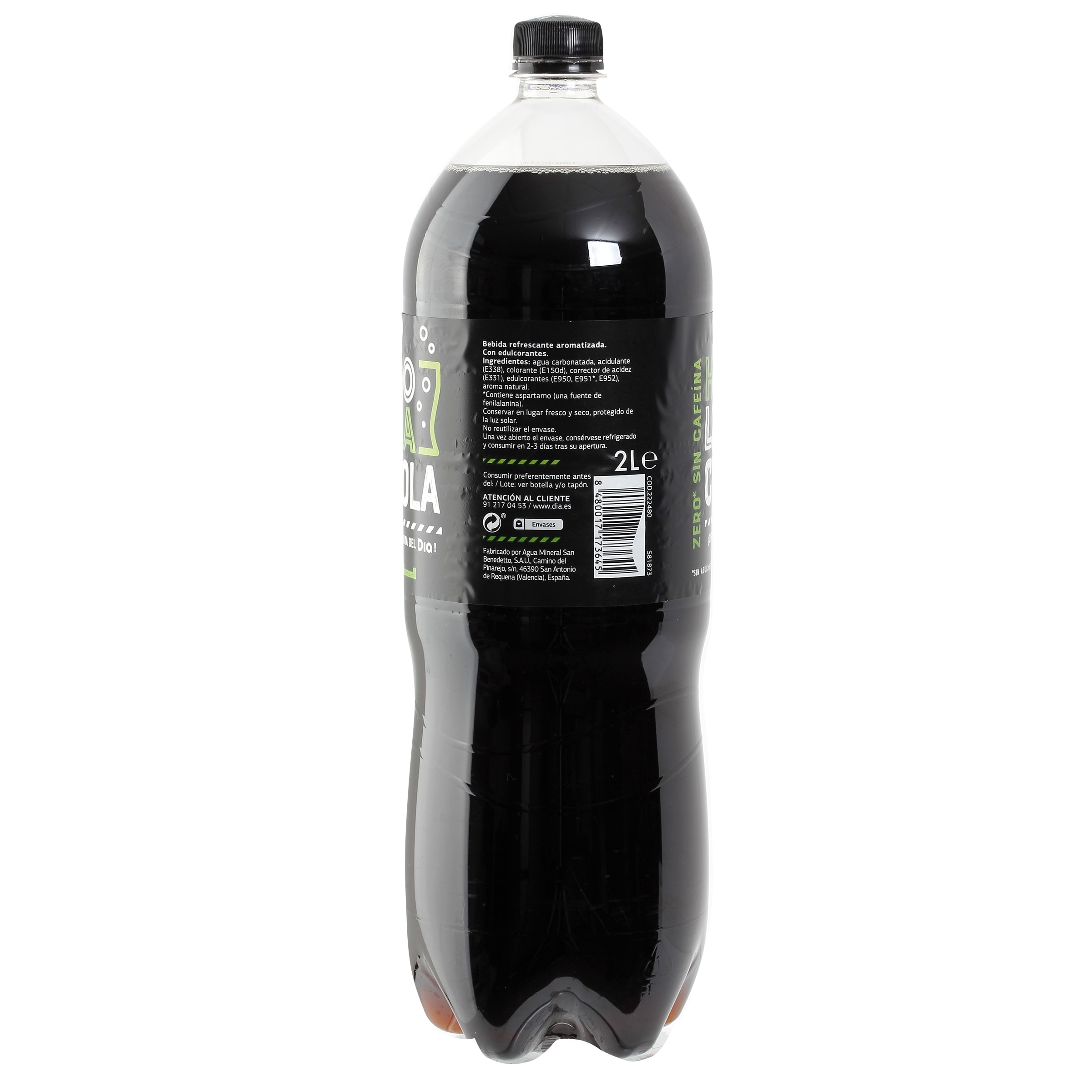 SpainSupermarket • Refresco Coca Cola zero sin cafeína pack de 2 botellas 2  l.