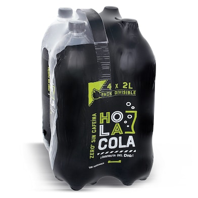 Refresco de cola zero sin cafeína Hola Cola de Dia botella 4 x 2 l-0