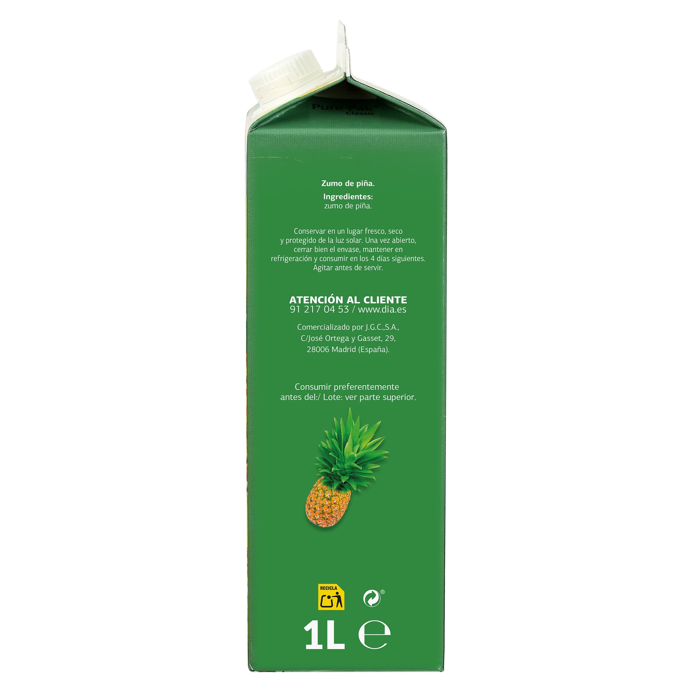 Zumo de piña exprimido Dia Saborfera 1 L