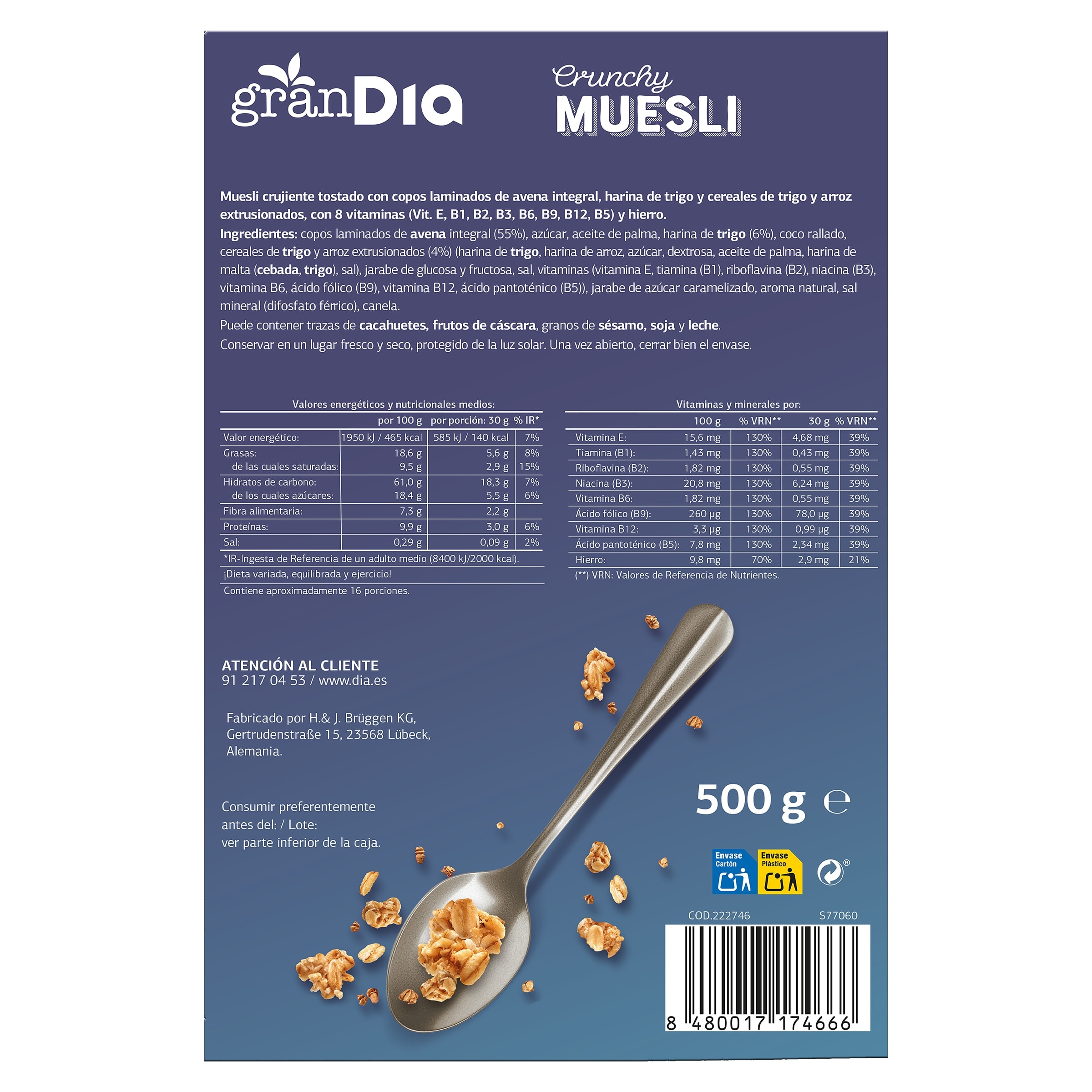 Muesli extra Gran Dia 500 g