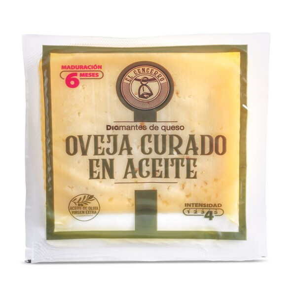 Queso de Oveja Curado en Aceite Oliva El Cencerro 250 Gr.
